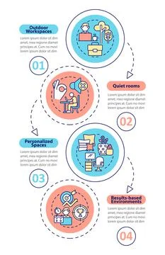 Creating positive work culture vertical infographic template 스톡 일러스트