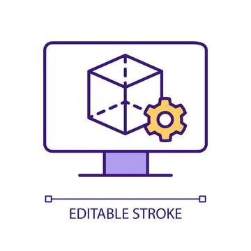 Creating product visual simulation RGB color icon Stock Illustration