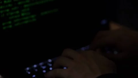 Creating a program using a laptop - close up Video stock 133977569