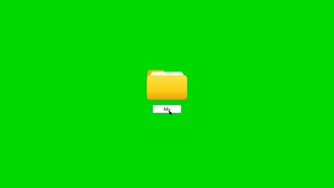 Creating a project folder on green screen background. 4K Stock Footage 341694792