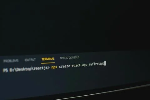 Creating project with react app Stockfoto's