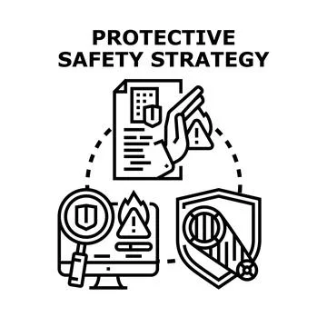 Creating protective safety strategy for document data security Stock Illustration