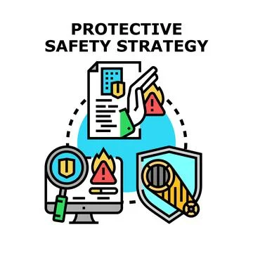 Creating protective safety strategy for document data security Stock Illustration