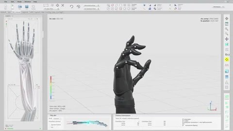 Creating a prototype of the futuristic robotic wrist for medical surgery 스톡 동영상 319268944