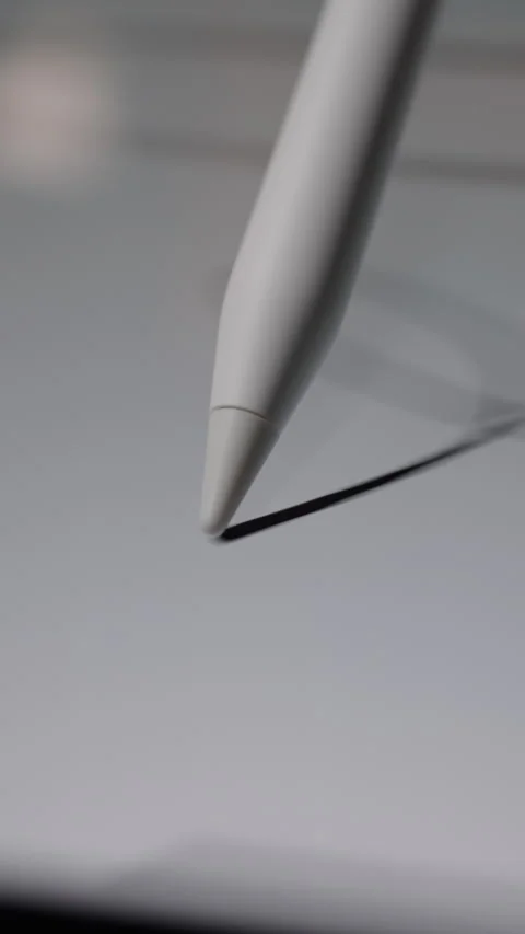 Creating Quick Scribbles On Touchscreen Device Stock Footage 308580101