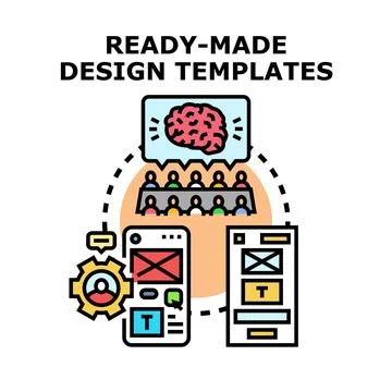 Creating ready made design templates for project development イラスト素材