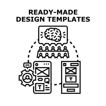 Creating ready made design templates for project development Stock Illustration