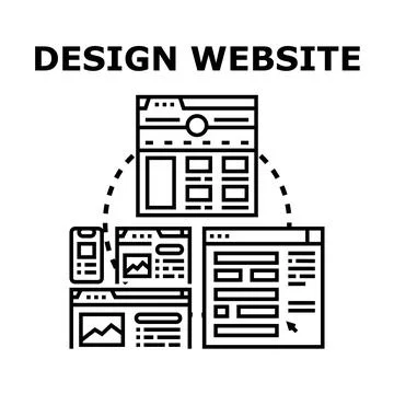 Creating responsive website design for digital development Иллюстрация