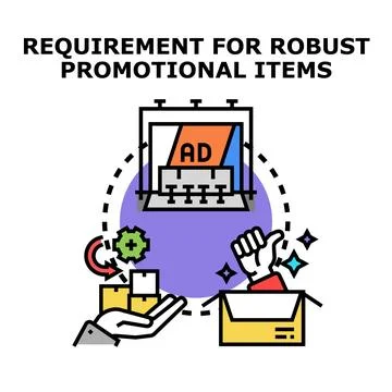Creating robust promotional items for effective advertising campaigns Ilustração Stock