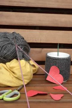 Creating a romantic mug warmer Stock Photos