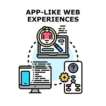Creating seamless app like web experiences across devices Illustrazione stock