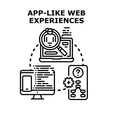 Creating seamless app like web experiences across devices Stockillustratie