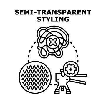 Creating a semi transparent styling for product design and rendering Illustrazione stock