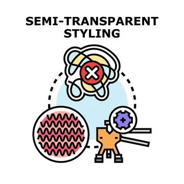 Creating a semi transparent styling for product design and rendering Stock Illustration