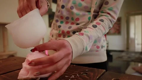 Creating skull candles at home 스톡 동영상 304125529
