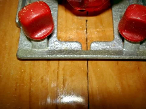 Creating Smooth Cuts With an Electric Jigsaw on a Wooden Surface Stock Photos