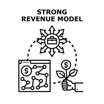 Creating a strong diversified revenue model for business growth Stock Illustration