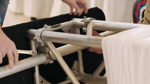 Creating a structure for the stage. Stock Footage 151605132