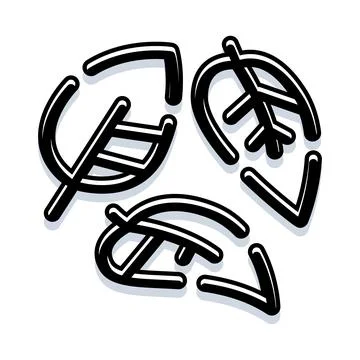 Creating a sustainable environment with leaf recycling symbol Stock Illustration