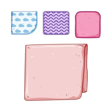 Creating textile patterns for baby washcloths and towels Stock Illustration
