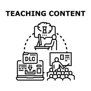 Creating transferring and learning educational digital content Stock Illustration