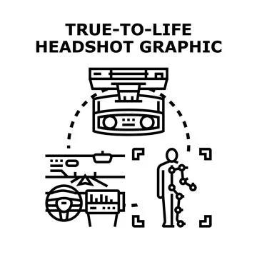 Creating true to life virtual avatar graphic Stock Illustration