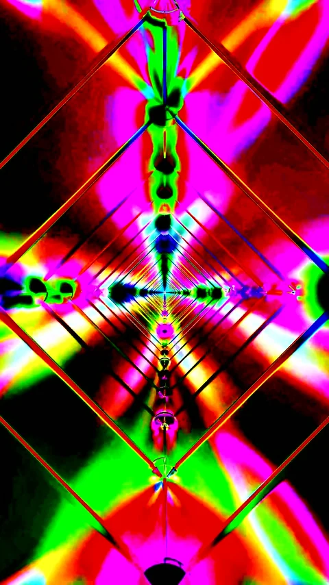 Creating a tunnel video vj loop screensaver motion background with bright c.. Stock Footage 322779455