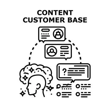 Creating valuable content nurturing loyal customer base Stock Illustration