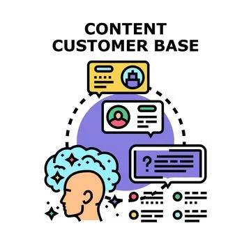 Creating valuable content nurturing loyal customer base Ilustración de archivo