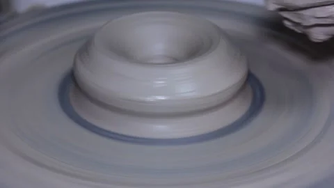 Creating vase of white clay close-up Stock Footage 148163044