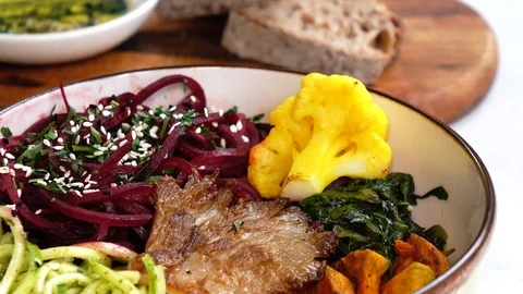 Creating vegetarian dish Stock-Footage 100267099