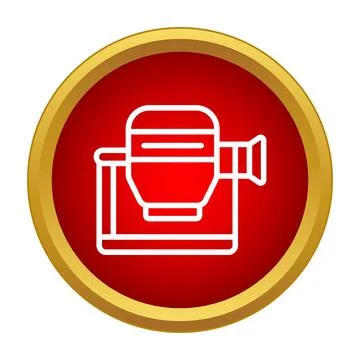 Creating video content with a camera icon Stock Illustration