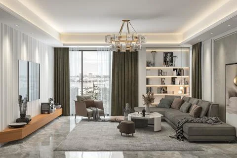 Creating a Warm and Inviting Space Stylish Interior Design with a Craft Woo.. 스톡 일러스트