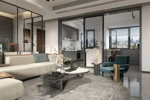 Creating a Warm and Inviting Space Stylish Living Room Interior Design with.. Illustrazione stock