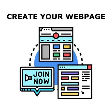 Creating webpage design and website development concept 库存插图