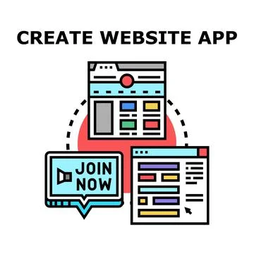 Creating website and application development concept Stock-Illustration