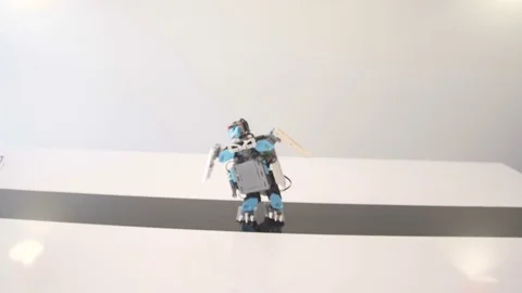 Creation and programming for dancing robot penguin Stock Footage 77422053