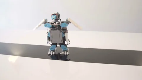 Creation and programming for dancing robot penguin Stock Footage 77422463