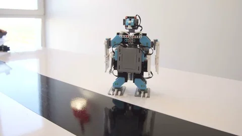 Creation and programming for dancing robot penguin Stock Footage 77423020