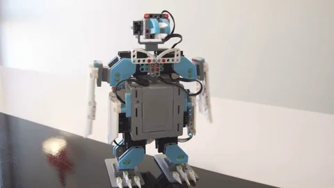 Creation and programming for dancing robot penguin Stock Footage 77423148