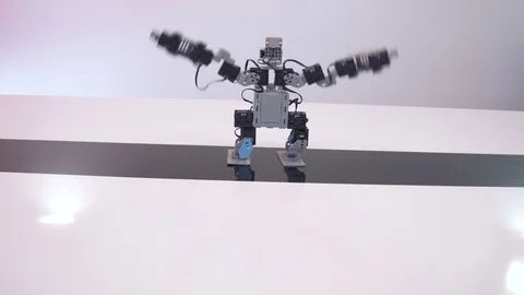 Creation and programming robot in the laboratory Stock Footage 77266028