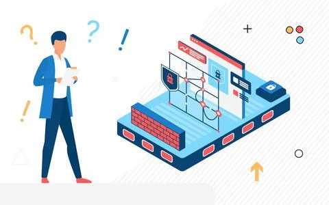 Creation of applications for phone, development of websites for Internet. Stock Illustration