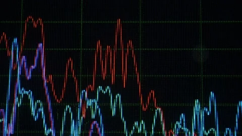 Creation of Audio Content. Sound Equalizer. Audio Beat React Color Visualisation Stock Footage 142567876