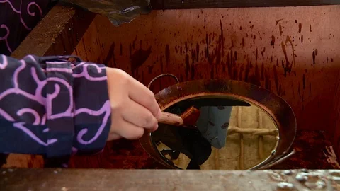 The creation of batik Stock Footage 93899874