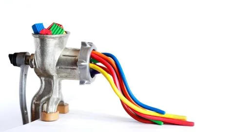 Creation concept on white Stock Photos