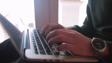 Creation of digital programming code. Skill of typing. Stock Footage 151700716