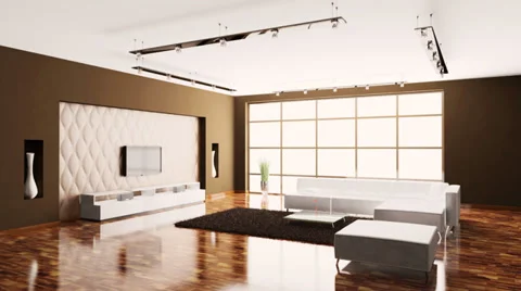 Creation of Interior of living room Stock Footage 31278660