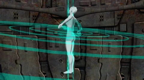 Creation Machine creates the alien woman 스톡 동영상 54278162