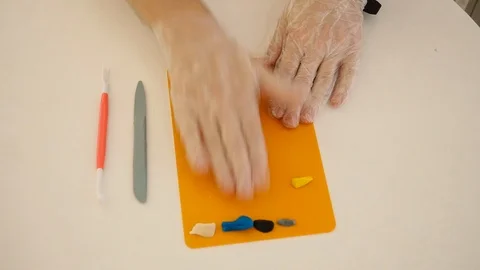 Creation of marzipan. Time lapse Stock Footage 97656420