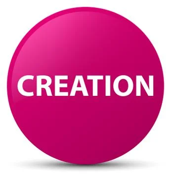 Creation pink round button Stock Illustration
